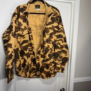 Vintage Deerskin by Melton Shirt Co Camouflage Men's Button Down Shirt Jacket XL